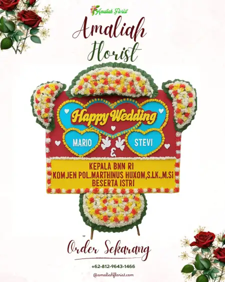Papan Bunga Pernikahan Kotaan